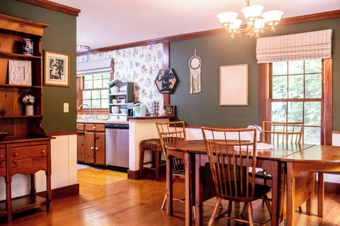 Dining area connects to the kitchen for ease of conversation