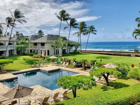 Enjoy this breathtaking view from your upstairs Master Bedroom. Listen to waves softly crash every night as they put you to sleep. This is also a prime location for nightly sunsets with your loved ones.