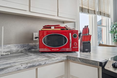 Suite 201 (Pet Friendly) | Private kitchen | Coffee/tea maker