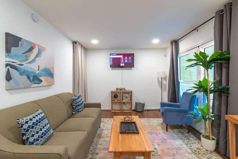 Side view of living room