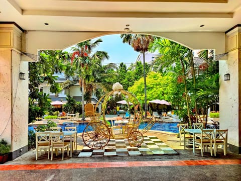 Outdoor wedding area