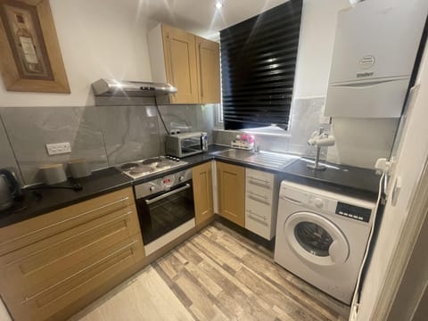 Apartment | Private kitchen | Fridge, microwave, oven, stovetop