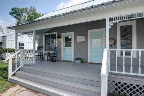 The front porch with rocking chairs to enjoy your morning coffee or tea.