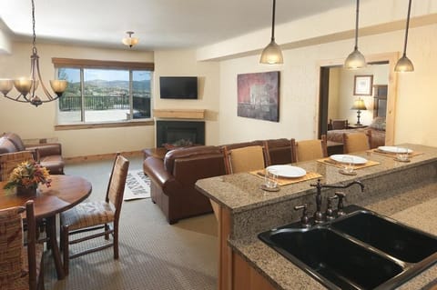 The open-plan layout of the suite is great for groups