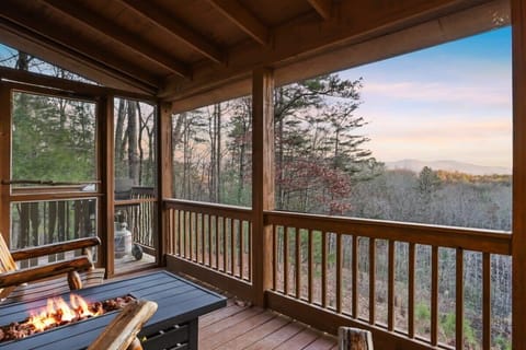 Second outdoor fire pit with mountain views