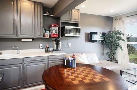 Your very own popcorn machine and chess board.