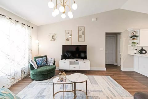 50" Smart TV in a spacious living area
