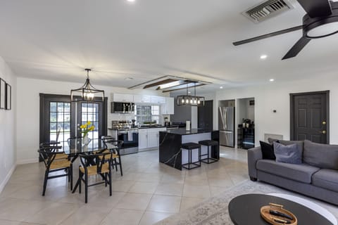 Open floor plan. Living, Dining, and Kitchen