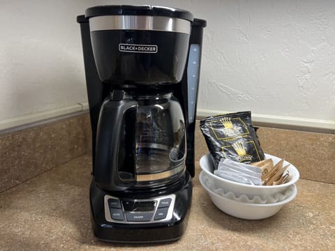 Coffee makers located Upstairs & Downstairs!