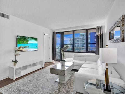 Living room with an ocean view