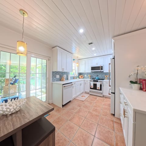 Kitchen is well stocked & ideal for cooking your catch!