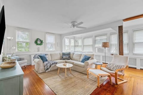 Living area with so much natural light!
