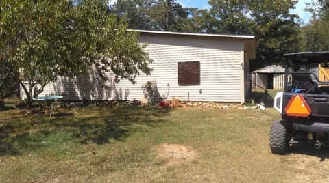 As you arrive, back door. 