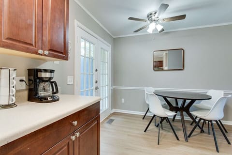 Kitchen with dining room table.