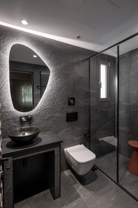 Shower, rainfall showerhead, hair dryer, bidet