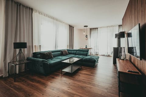 lounge area and TV