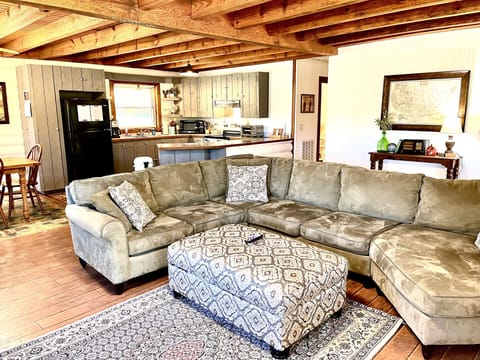 Living room with large comfy couch