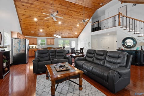 Spacious open concept living room and kitchen