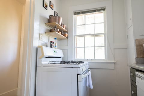 Stove, pots, and pans avaliable