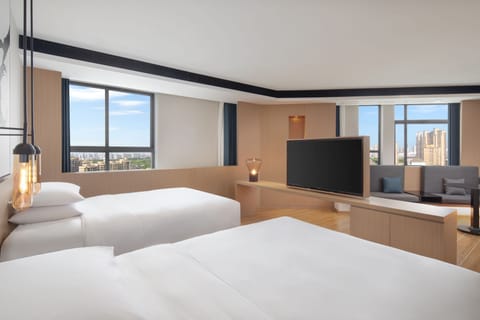Premium Room, 2 Double Beds, City View | Premium bedding, down comforters, Select Comfort beds, in-room safe