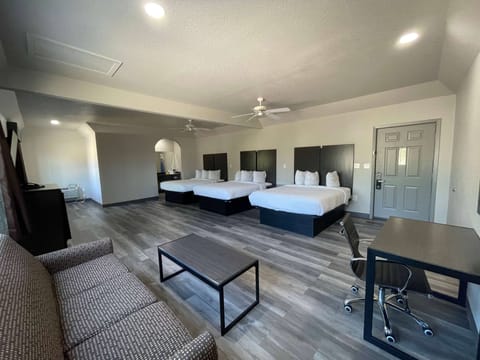 Desk, blackout drapes, iron/ironing board, free WiFi