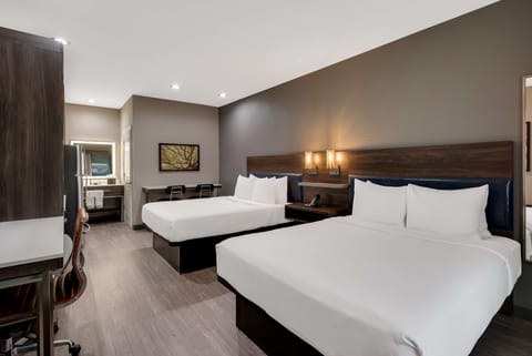 Suite, 2 Queen Beds, Non Smoking, Kitchenette | Hypo-allergenic bedding, desk, free WiFi, bed sheets