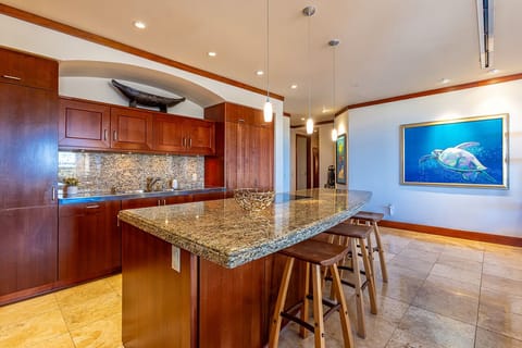 Hallway leads to guest rooms