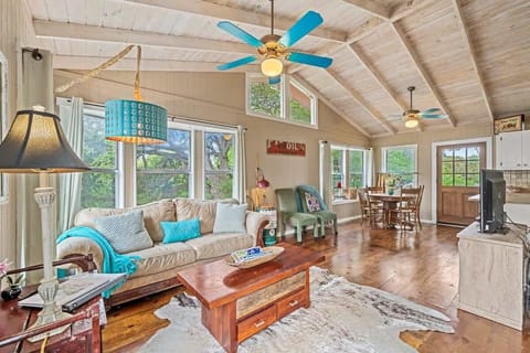 Open concept living and dining area.