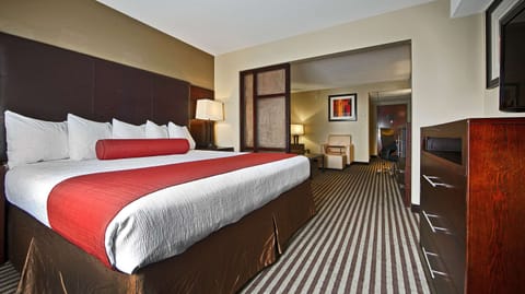 Desk, blackout drapes, iron/ironing board, rollaway beds