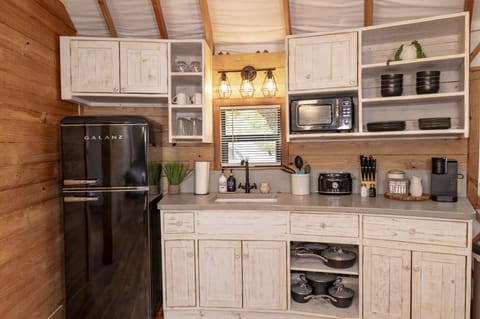 The Retro appliances give the Kitchen a unique but functional setting!