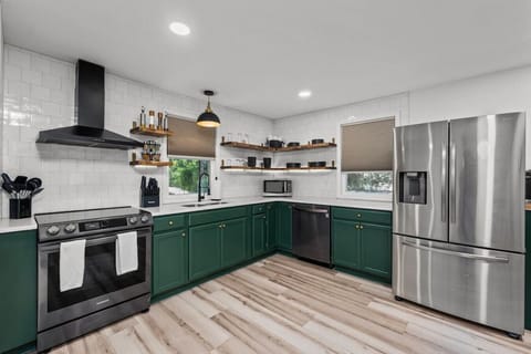 Culinary dreams come true in this well-equipped, spacious kitchen.