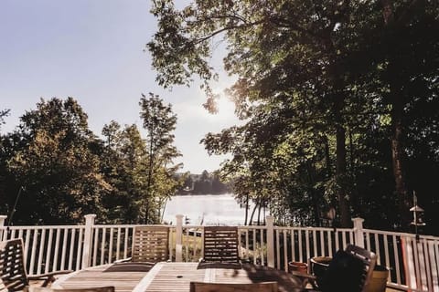 Look at the view off of the deck, morning coffee.