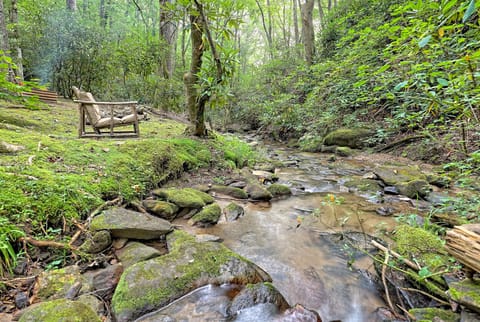 Relax to the tranquil sound of the creek.