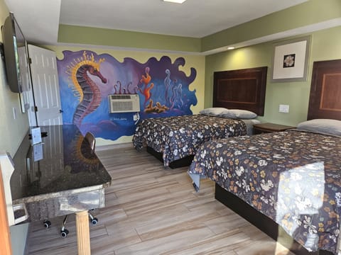 Deluxe Room, 2 Queen Beds, Non Smoking | Iron/ironing board, free WiFi, bed sheets