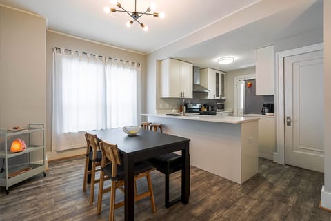 Large kitchen and dining room combo. Great for cooking and socializing.