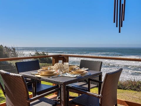 View and outdoor dining at Sunset Cove