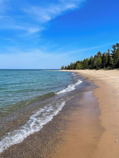 Amazing sandy beach stretches both North and South for miles