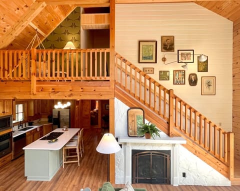  Experience the meticulous boutique design featured throughout Mossy Falls Cabin.