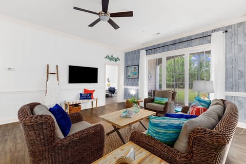 It's time to kick back, relax and watch the game in this open floor concept. 
