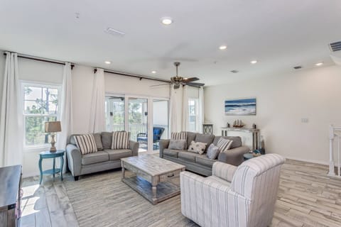 Spacious living room with looks of natural light!