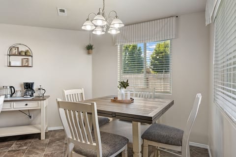 Breakfast nook where you can enjoy your morning coffee or tea.