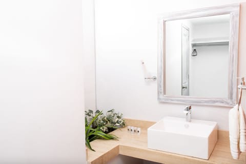 Deluxe Double Room | Bathroom | Shower, rainfall showerhead, free toiletries, hair dryer