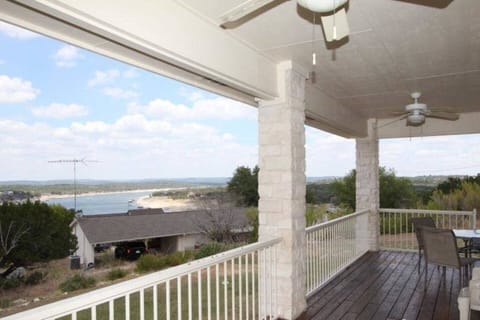 Back deck with great Lake Travis views