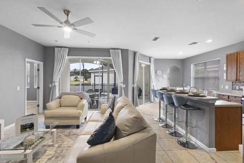 Embrace tranquility in our open-concept living room, where comfort meets contemporary elegance.