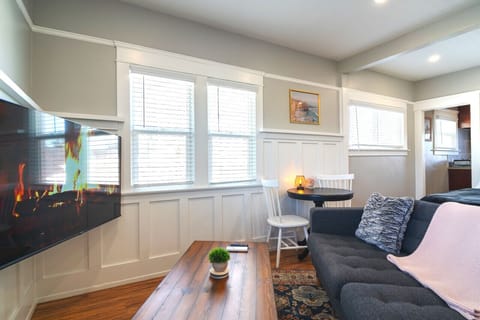 Comfy Couch with 55` Flat Screen TV
