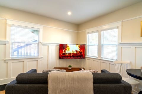Comfy Couch - 55` Flat Screen TV with Roku and Netflix