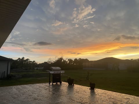 Sunset in the backyard.