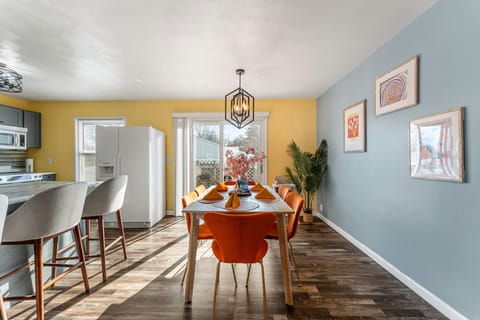 Dining area for 6 people. Dining area has access to balcony