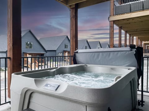 Personal hot tub with the Wildflower Lodge