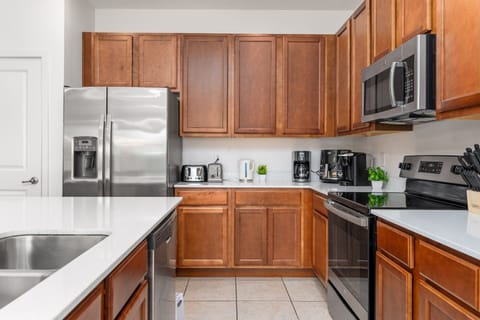 Get your meals ready for the day at the fully-equipped kitchen.